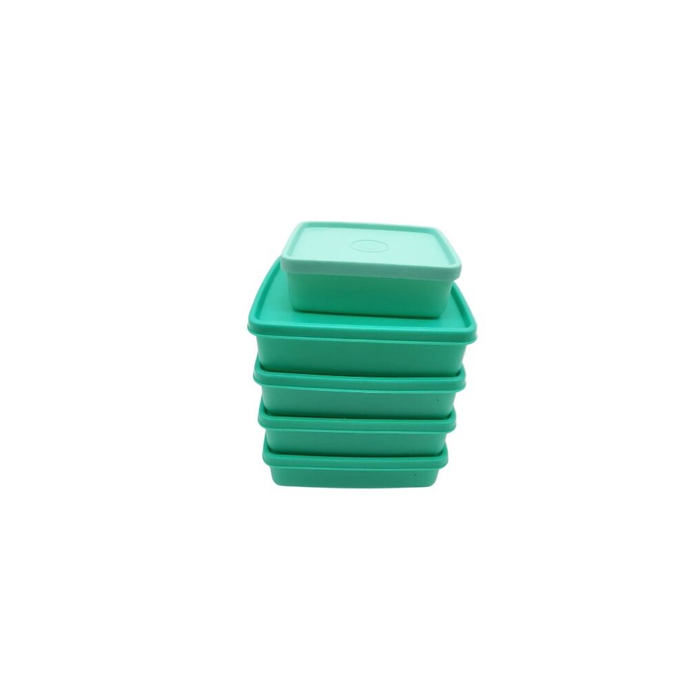Tupperware Green Sandwich Containers set of 4 mini container
